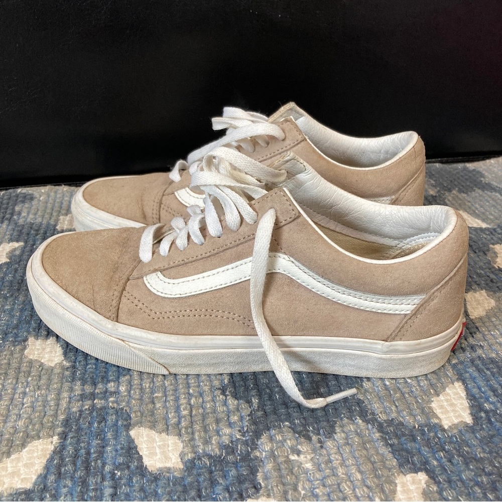 VANS  Women's Old Skool Mahogany Rose Pink True White Canvas Suede shoes …